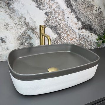 Умивальник (раковина) VBI FORENZA GREY WHITE MATT накладний VBI-016108 фото