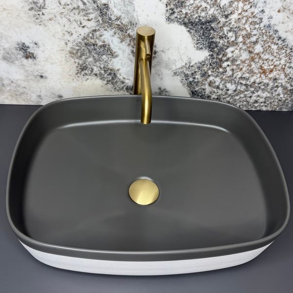 Умивальник (раковина) VBI FORENZA GREY WHITE MATT накладний VBI-016108 фото