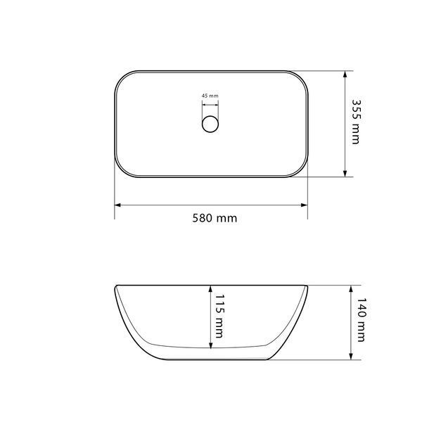 Умивальник (раковина) VBI AVEZZANO WHITE MATT накладний VBI-014400 фото