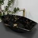 Умывальник (раковина) VBI VENEZIA MARBLE BLACK GLOSSY накладной VBI-012405 фото 3