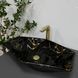 Умывальник (раковина) VBI VENEZIA MARBLE BLACK GLOSSY накладной VBI-012405 фото 1