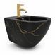 Подвесное биде VBI VULCANO BLACK MARBLE MATT VBI-020419 фото 1