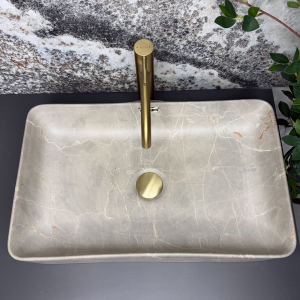 Умивальник (раковина) VBI ARABBA M GREY STONE MATT накладний VBI-013505 фото