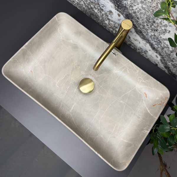 Умивальник (раковина) VBI ARABBA M GREY STONE MATT накладний VBI-013505 фото