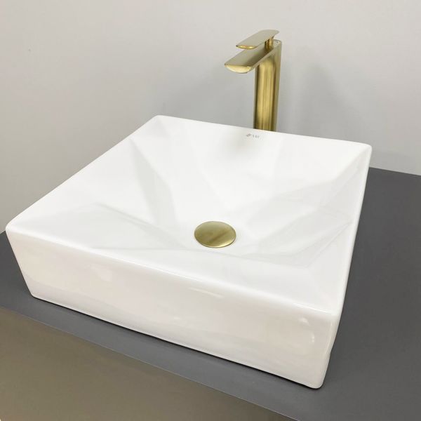Умывальник (раковина) VBI TROIA WHITE GLOSSY накладной VBI-016400 фото