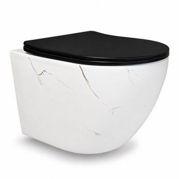 Подвесной унитаз VBI VULCANO WHITE STONE MATT VBI-020422 фото