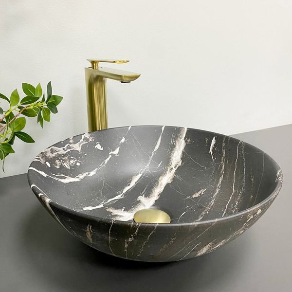 Умывальник (раковина) VBI AMALFI BLACK ONYX MATT накладной VBI-013403 фото