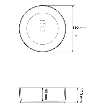Умивальник (раковина) VBI PRATO L SPACE BLACK MAT накладний VBI-011418 фото