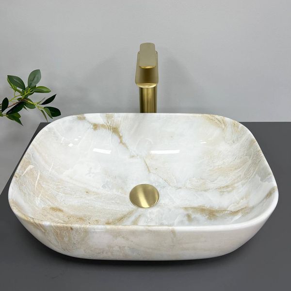 Умывальник (раковина) VBI RAVENNA LABRADORITE GLOSSY накладной VBI-011212 фото