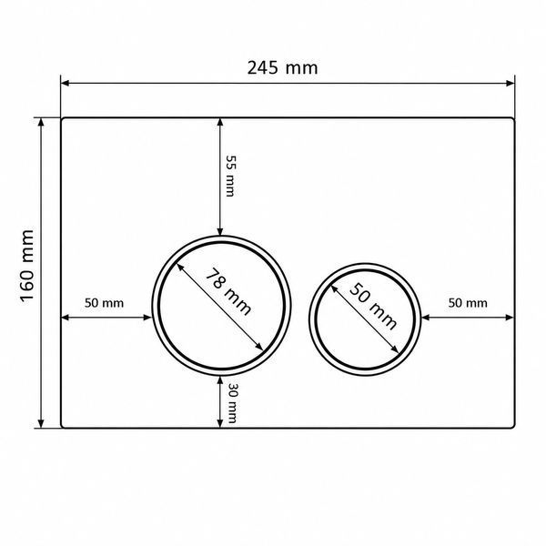 Кнопка смыва для инсталляции VBI ELBA YS NIKIEL VBI-030104 фото