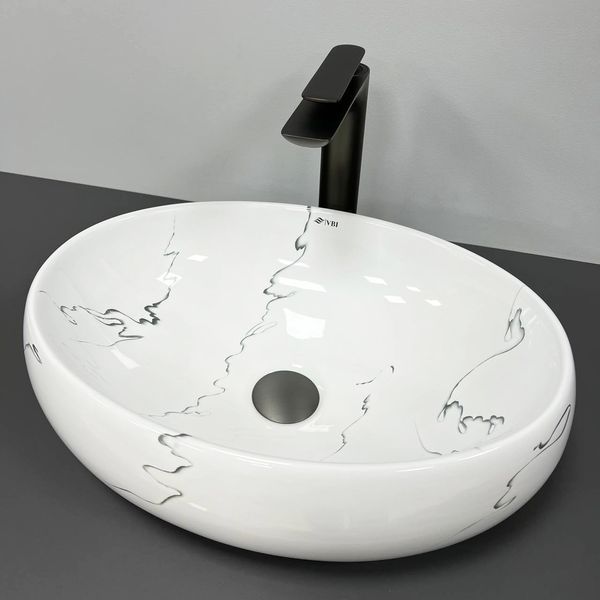 Умивальник (раковина) VBI VENETO MARMO GLOSSY накладний VBI-012807 фото