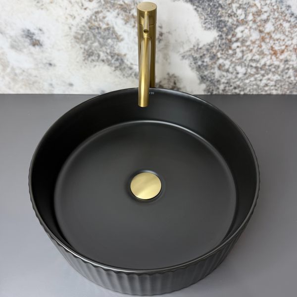 Умивальник (раковина) VBI BRINDISI M BLACK MATT накладний VBI-014104 фото