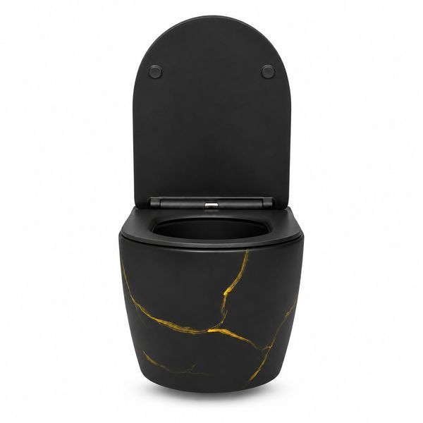 Підвісний унітаз VBI VULCANO BLACK MARBLE MATT VBI-020418 фото