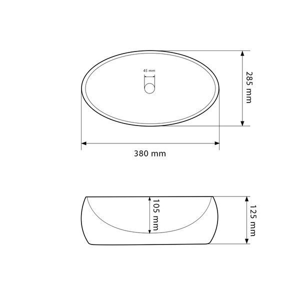 Умивальник (раковина) VBI VENETO S LAVA GLOSSY накладний VBI-012808 фото