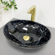 Умивальник (раковина) VBI PARMA BLACK STONE GLOSSY накладний VBI-011014 фото 1
