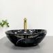 Умивальник (раковина) VBI PARMA BLACK STONE GLOSSY накладний VBI-011014 фото 2