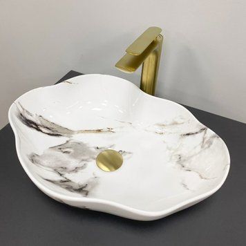Умивальник (раковина) VBI FALERIA CARRARA GLOSSY накладний VBI-016700 фото