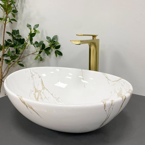 Умывальник (раковина) VBI PARMA STAINS GLOSSY накладной VBI-011015 фото