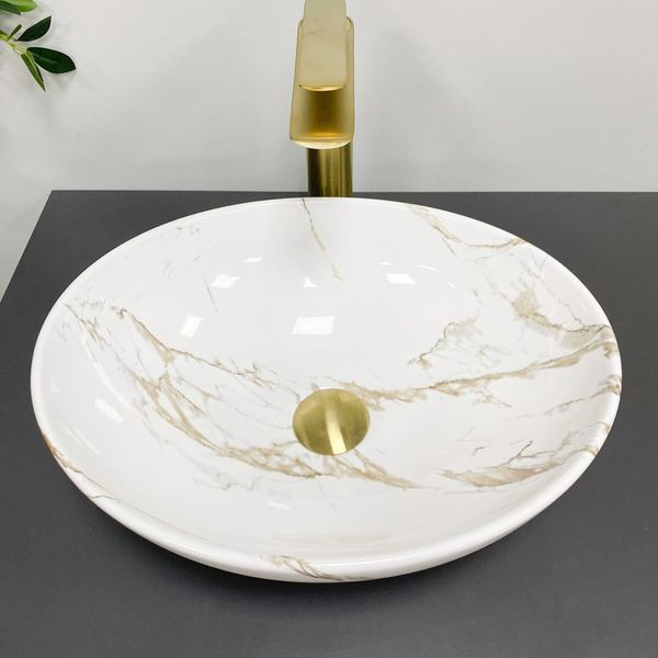 Умывальник (раковина) VBI PARMA STAINS GLOSSY накладной VBI-011015 фото