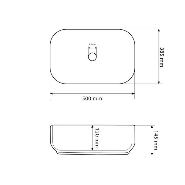 Умывальник (раковина) VBI PALERMO WHITE накладной VBI-012300 фото
