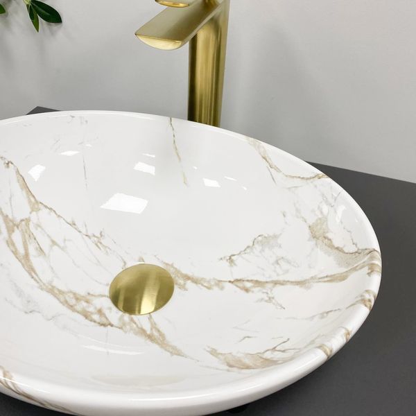 Умывальник (раковина) VBI PARMA STAINS GLOSSY накладной VBI-011015 фото