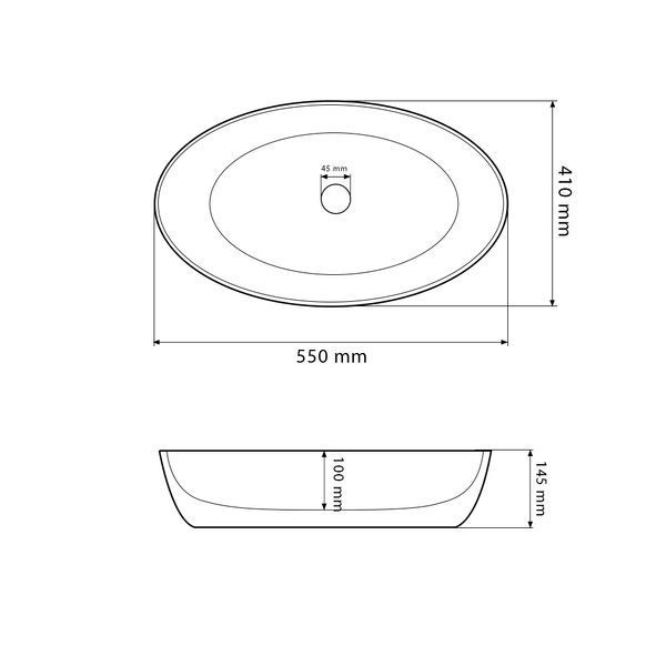 Умивальник (раковина) VBI UDINE STONE GLOSSY накладний VBI-012102 фото