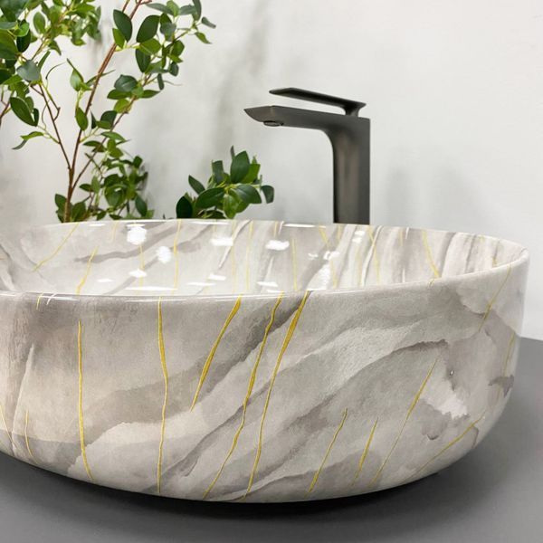 Умивальник (раковина) VBI UDINE STONE GLOSSY накладний VBI-012102 фото