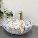 Умывальник (раковина) VBI PARMA MARBLE BLUE GLOSSY накладной VBI-011016 фото 5