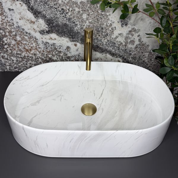 Умивальник (раковина) VBI VERONA 60 NATURE MARMO GLOSSY накладний VBI-011331 фото