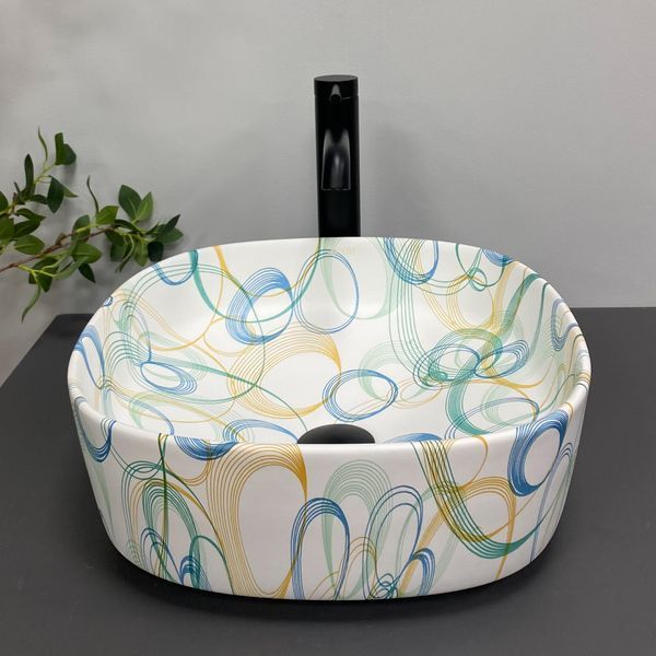 Умывальник (раковина) VBI AREZZO ABSTRACT MATT накладной VBI-013203 фото