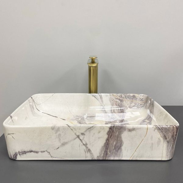 Умывальник (раковина) VBI TRIEST S SAND GLOSSY накладной VBI-012712 фото