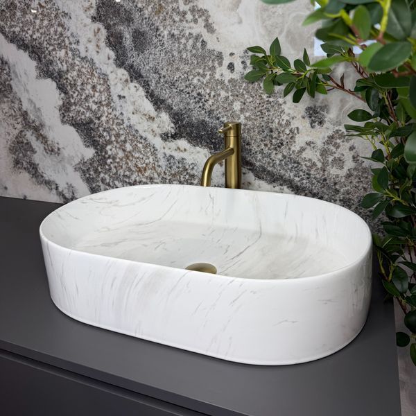 Умивальник (раковина) VBI VERONA 60 NATURE MARMO GLOSSY накладний VBI-011331 фото