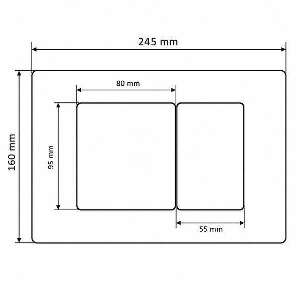 Кнопка смыва для инсталляции VBI ELBA XS CHROME VBI-030108 фото