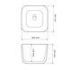 Умивальник (раковина) VBI DEMONTE WHITE накладний VBI-016602 фото 3