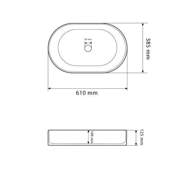 Умывальник (раковина) VBI VERONA 60 ONYX GLOSSY накладной VBI-011322 фото