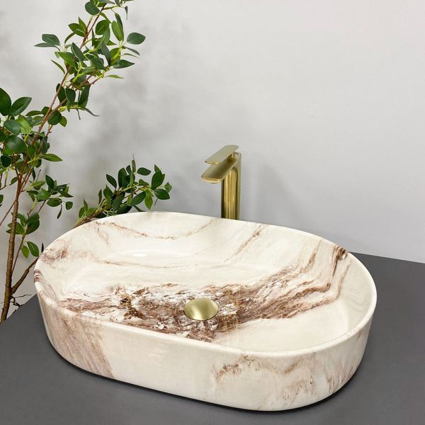 Умывальник (раковина) VBI VERONA 60 ONYX GLOSSY накладной VBI-011322 фото