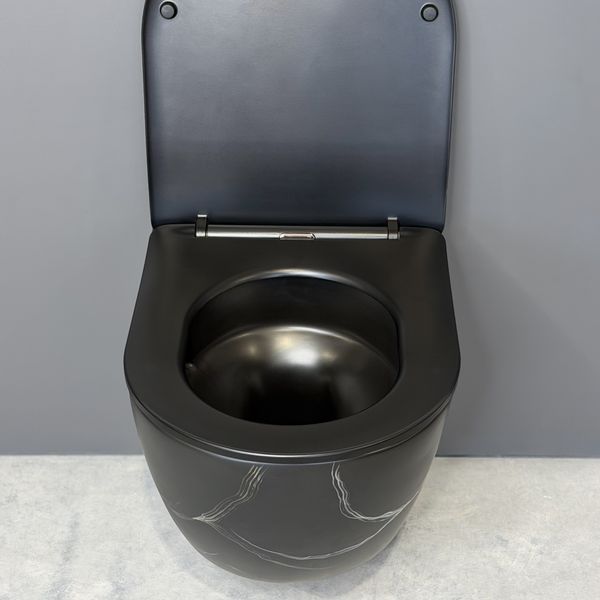 Подвесной унитаз VBI VULCANO BLACK STONE MATT VBI-020423 фото