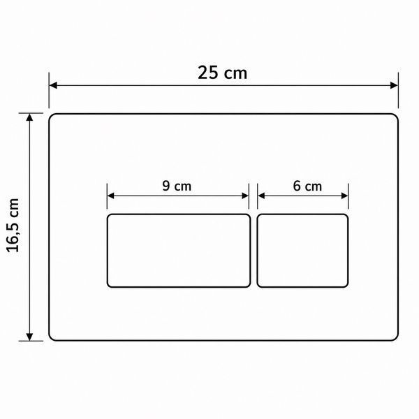 Кнопка смыва для инсталляции VBI ELBA QP CHROME VBI-030114 фото