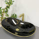 Умывальник (раковина) VBI TURIN MARBLE BLACK GLOSSY накладной VBI-011505 фото 1