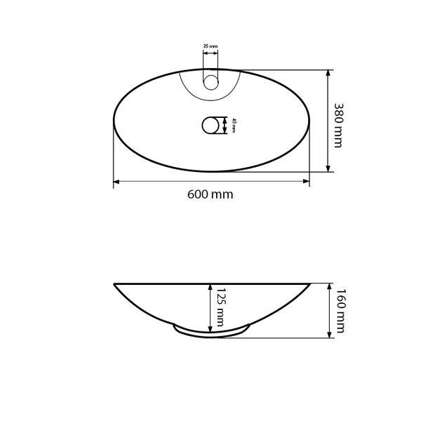 Умивальник (раковина) VBI CAROVILLI WHITE накладний VBI-015504 фото