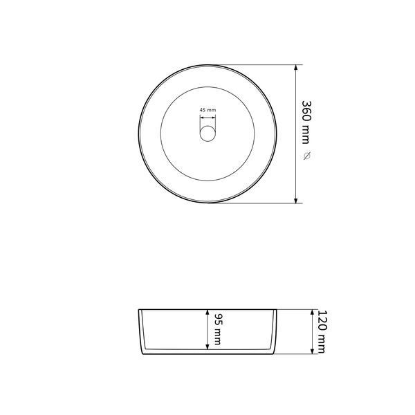 Умывальник (раковина) VBI PRATO WHITE накладной VBI-011400 фото