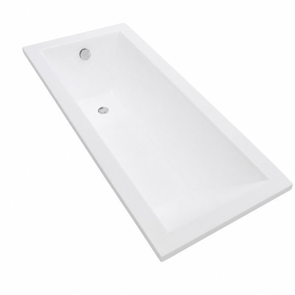 Комплект: вбудована ванна VBI GRAPPA 160x70 + сифон CHROME + ніжки VBI-071616KIT фото