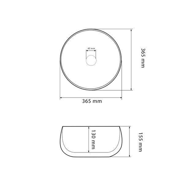 Умивальник (раковина) VBI LATERZA WHITE накладний VBI-015801 фото