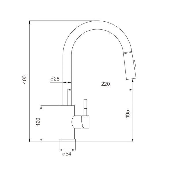 Змішувач для кухні VBI FLUSSO NICKEL VBI-055000NI фото