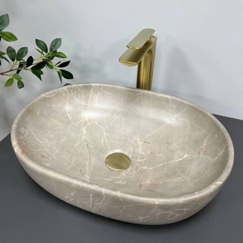 Умивальник (раковина) VBI MODENA S BEIGE STONE MATT накладний VBI-012003 фото
