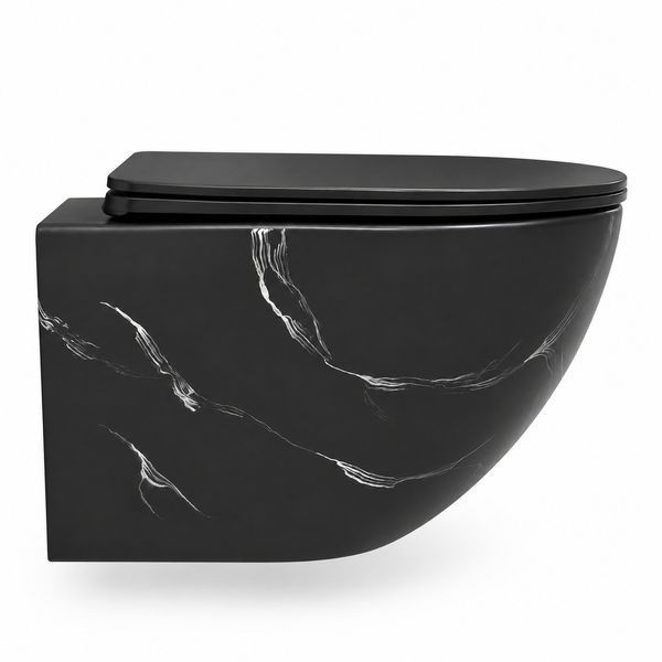 Підвісний унітаз VBI VULCANO BLACK STONE MATT VBI-020423 фото
