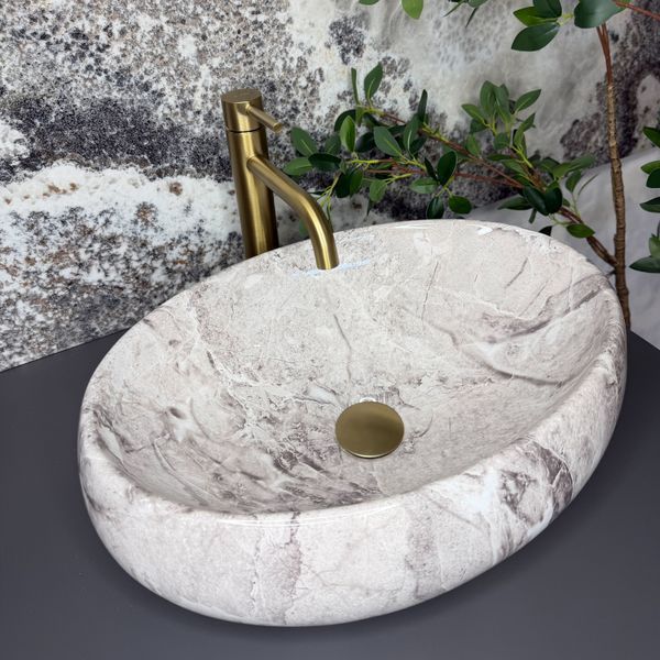 Умивальник (раковина) VBI VENETO STONE GLOSSY накладний VBI-012814 фото