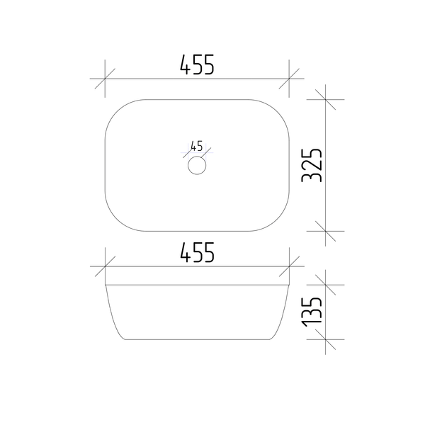 Умывальник (раковина) VBI RAVENNA WHITE накладной VBI-011200 фото