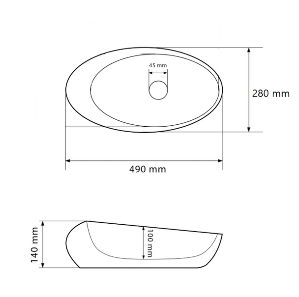 Умивальник (раковина) VBI VICENZA STONE MATT накладний VBI-014807 фото