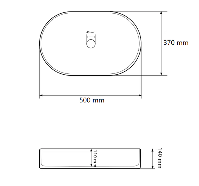 Умывальник (раковина) VBI VERONA 50 GRANIT GLOSSY накладной VBI-011332 фото